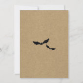 Boos & Booze Ghosts & Bats Kraft Halloween-Party Einladung (Rückseite)