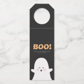 Boos & Booze Halloween Niedlicher Ghost-Flaschenta Flaschenanhänger (Rückseite)