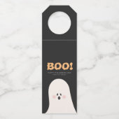 Boos & Booze Halloween Niedlicher Ghost-Flaschenta Flaschenanhänger (Rückseite)