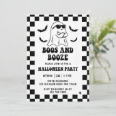 Boos & Booze Halloween-Party Einladung (Stehend Vorderseite)