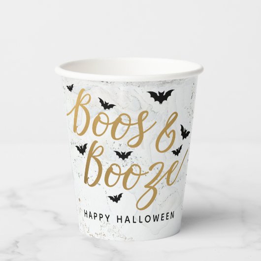 Boos & Booze Halloween-Party Pappbecher (Vorderseite)