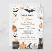 Boos & Booze Halloween-Party Pumpkin Einladung (Vorderseite)