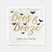 Boos & Booze Halloween-Party Serviette (Vorderseite)