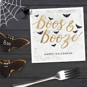 Boos & Booze Halloween-Party Serviette