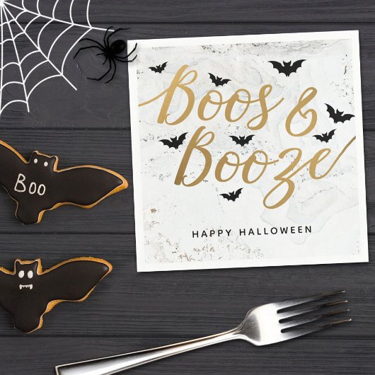 Boos & Booze Halloween-Party Serviette