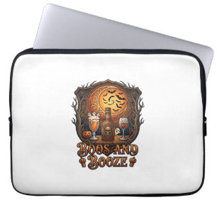 Boos Booze Halloween-Totenkopf-Flasche Bier Wein F Laptopschutzhülle