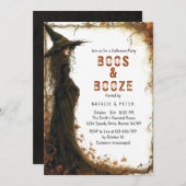 Boos & Booze I Hexe Einladung (Vorne/Hinten)
