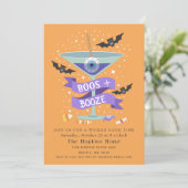 Boos & Booze Martini Halloween-Party Einladung (Stehend Vorderseite)