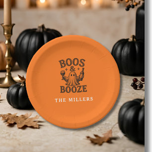 Boos & Booze Vintage-Geist Pappteller