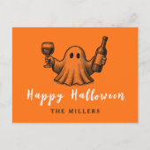 Boos & Booze Vintage Geist Postkarte (Vorderseite)