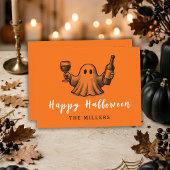 Boos & Booze Vintage Geist Postkarte