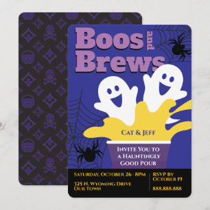 Boos & Brews, Gruselige Bierparty, Halloween Erwac Einladung