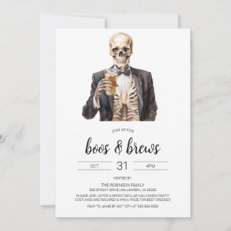 Boos & Brews Halloween Adult Party Einladung