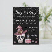 Boos & Brews Halloween-Party Einladung (Stehend Vorderseite)