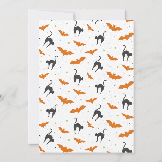 Boos Hisses and Halloween Wishes Einladung (Rückseite)