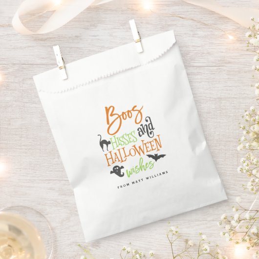 Boos Hisses and Halloween Wishes Geschenktütchen (Ausgeschnitten)
