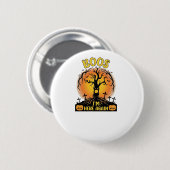 Boos ich bin wieder da Halloween Gruseliger Baum K Button (Vorne & Hinten)