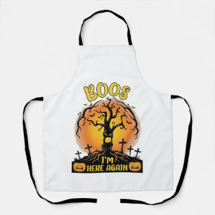 Boos ich bin wieder da Halloween Gruseliger Baum K Schürze