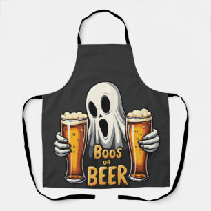 Boos oder Biere Funny Oktoberfest Halloween Ghost Schürze