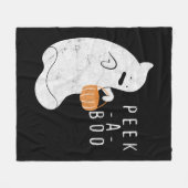 Boos Pumpkin Halloween Fleecedecke (Vorderseite (Horizontal))