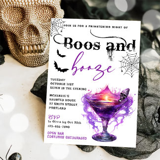 Boos und Ankurbelung des Halloween-Party Einladung