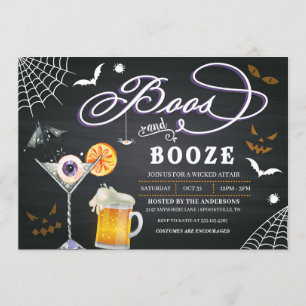 Boos und Ankurbelung des Halloween-Party Einladung