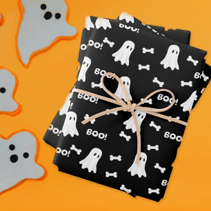 Boos und Bones Hund Halloween-Geschenkpapier Geschenkpapier Set