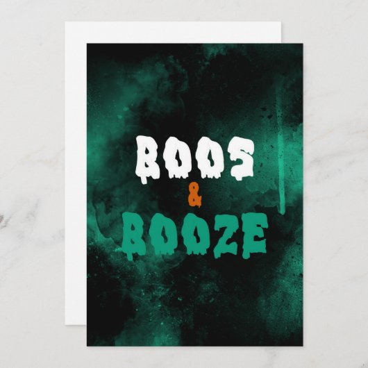 Boos und Boos Adult Halloween-Party Einladung (Vorne/Hinten)