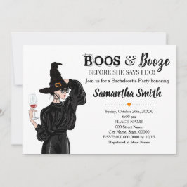 Boos und Boost, bevor ich halb Brautparty zu tun Einladung