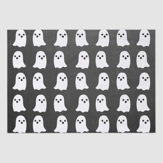 Boos und Bootfahren auf Halloween-Party-Tissue-Pap Seidenpapier (Vorderseite)