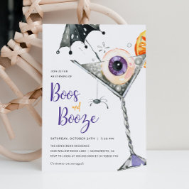 Boos und Booze Adulf Halloween Cocktail Party Einladung