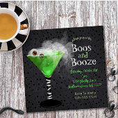 Boos und Booze Adulf Halloween Cocktail Party Einladung