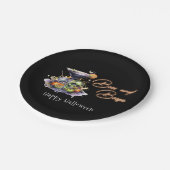 Boos und Booze Adulf Halloween Cocktail Party Pappteller (Schrägansicht)