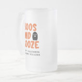 Boos und Booze Adult Halloween Niedlich Ghost Mattglas Bierglas (Vorderseite Links)