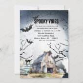 Boos und Booze Adult Halloween-Party Einladung (Vorderseite)