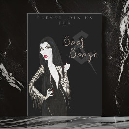 Boos und Booze Adult Halloween-Party Einladung