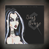 Boos und Booze Adult Halloween-Party Einladung