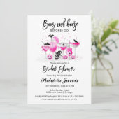 Boos und Booze, bevor ich Halloween-Brautparty Einladung (Stehend Vorderseite)