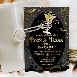 Boos und Booze Brews Erwachsenes Halloween-Party Einladung