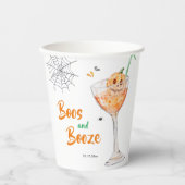 Boos und Booze Cocktail Halloween-Party Pappbecher (Vorderseite)