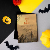 Boos und Booze Dusk Dark Woods Halloween-Party Einladung