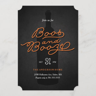 Boos und Booze Einladung