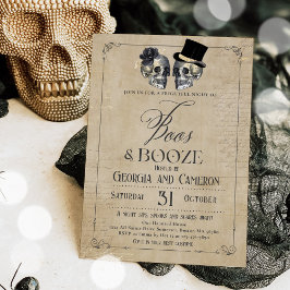Boos und Booze Erwachsene Halloween Gothic-Party Einladung