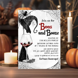 Boos und Booze Erwachsene Halloween Gothic-Party Einladung
