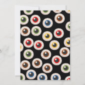 Boos und Booze Eyeballs Halloween-Party Einladung (Rückseite)
