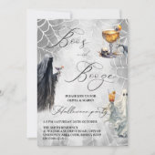 Boos und Booze Ghost Adult Halloween-Party Einladung (Vorderseite)