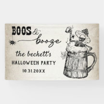 Boos und Booze Ghost-Halloween-Party