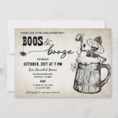 Boos und Booze Ghost-Halloween-Party Einladung (Vorderseite)