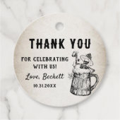 Boos und Booze Ghost-Halloween-Party Geschenkanhänger (Vorderseite)