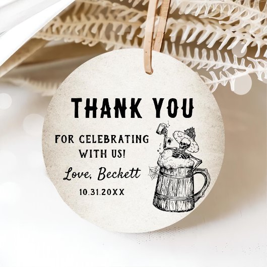 Boos und Booze Ghost-Halloween-Party Geschenkanhänger